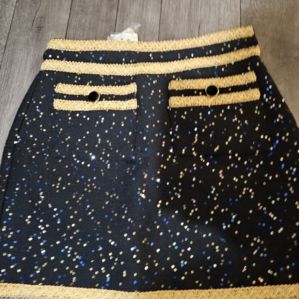 Sister Jane Disco Boucle Skirt Size Medium